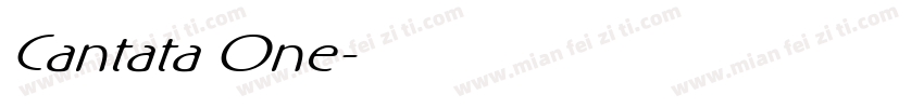 Cantata One字体转换